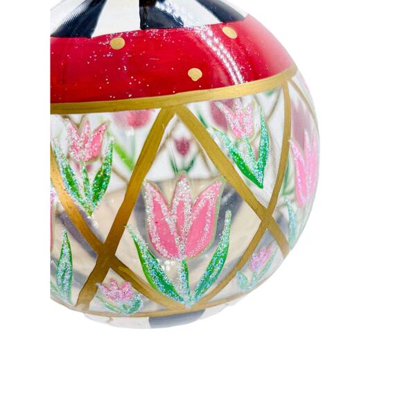 (4) Mackenzie-Childs-style Holiday Ornaments, “Vintage Circus Rose Arbor” - Picture 3 of 12